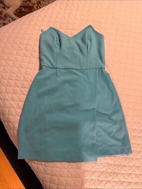 French Connection Strapless Teal Mini Dress